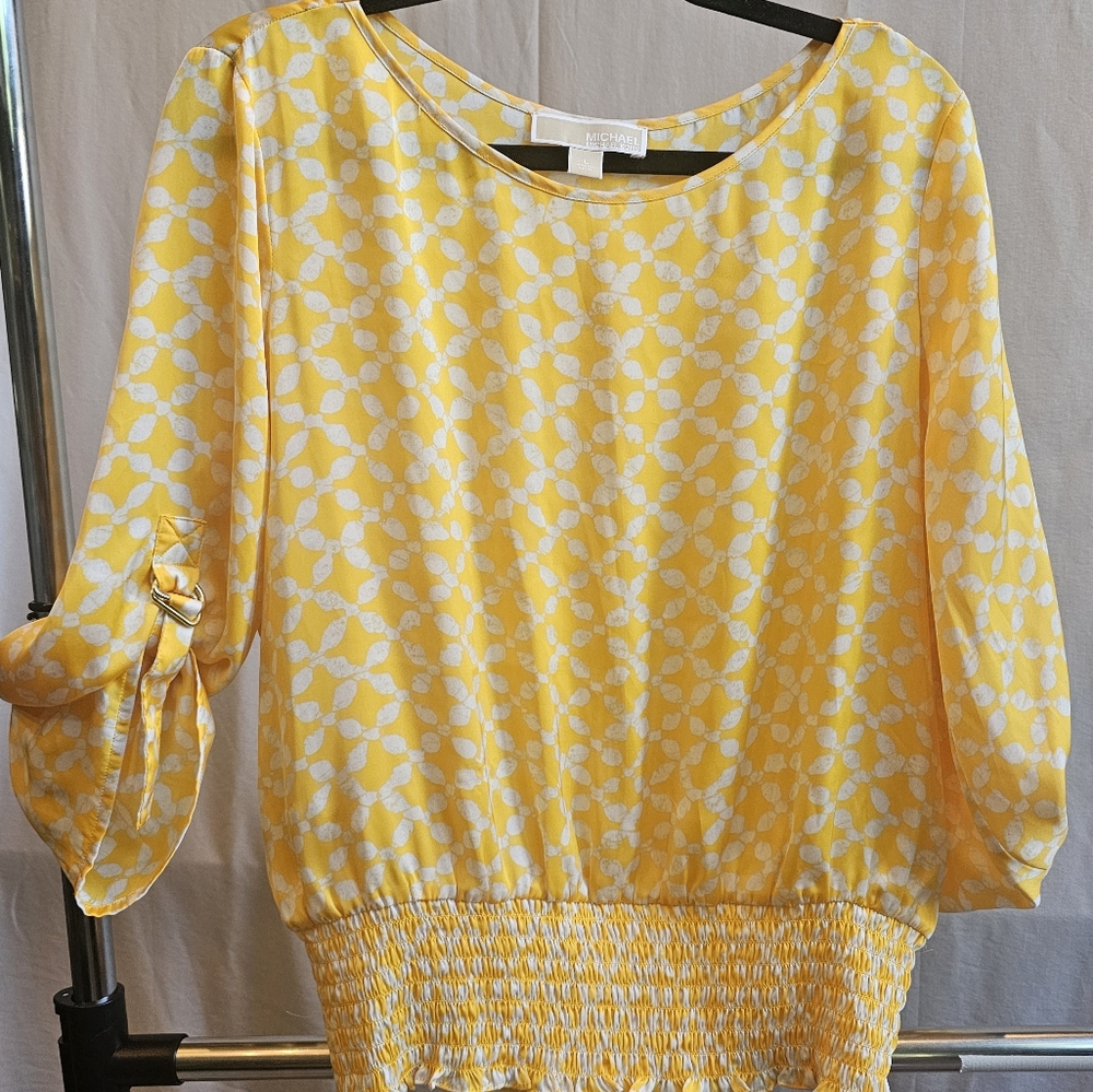 Michael Kors Yellow and White Blouse 070